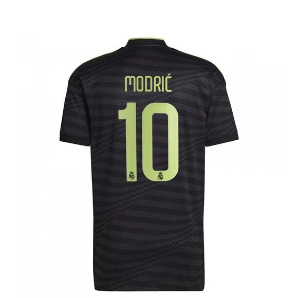 Adidas Madrid 22/23‎ Third Shirt with Modric 10  Black/Lime Green Size 2XL NWT - Picture 3 of 8